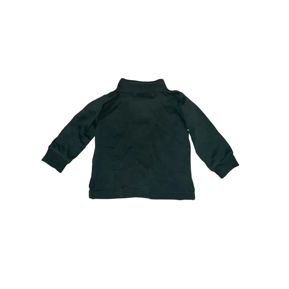 Ralph Lauren baby 100% Pima cotton Hunter green long sleeve polo shirt 6 months